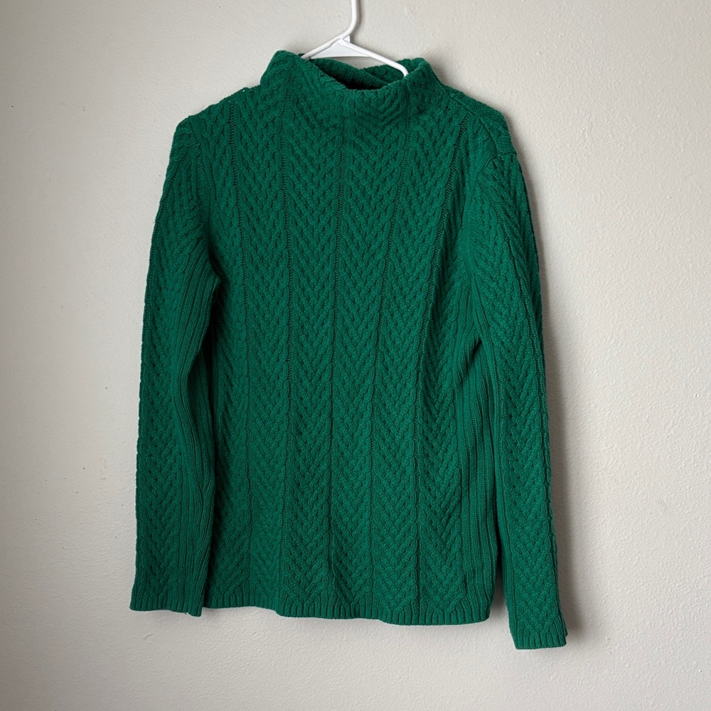 Emerald Green Mock Neck Sweater